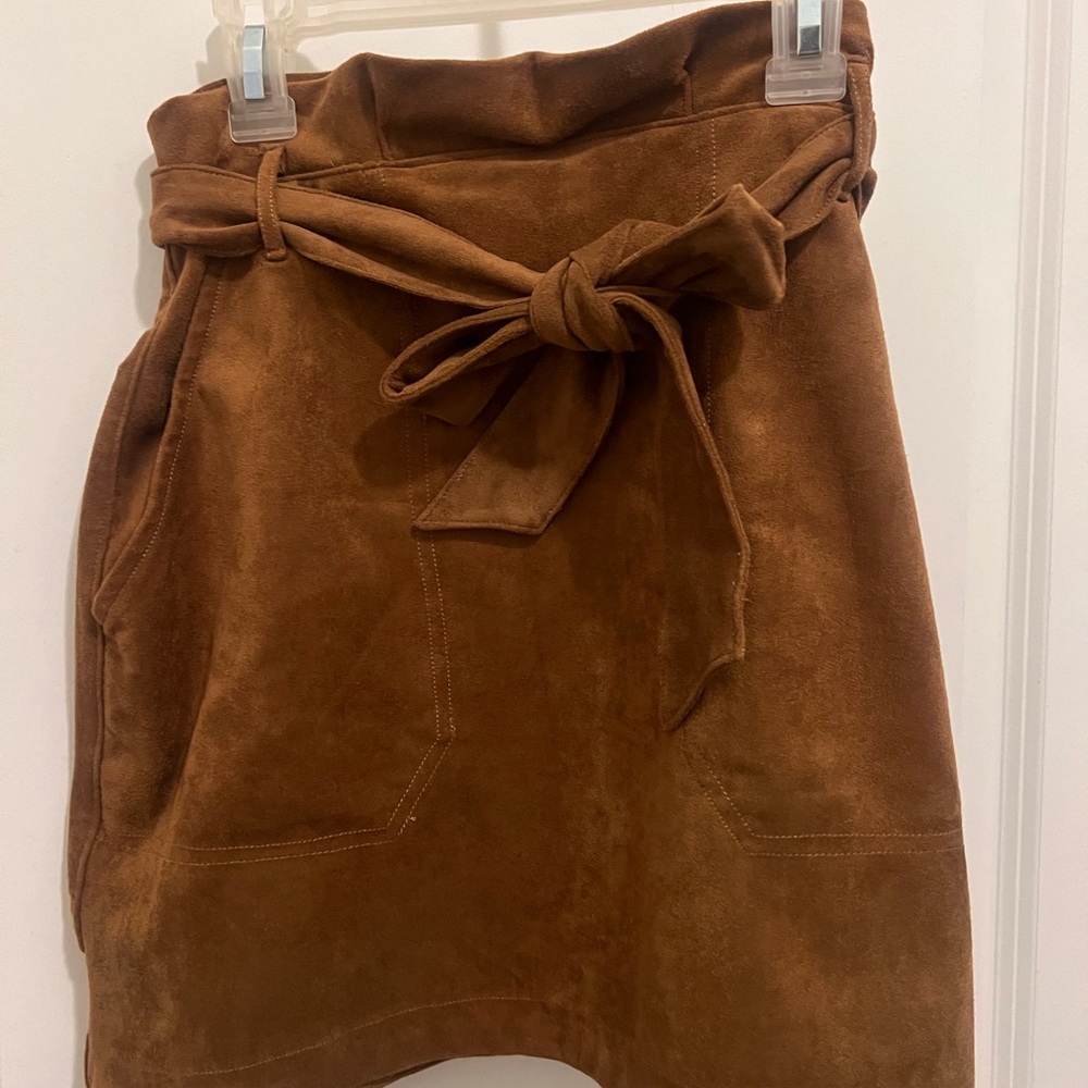 Abercrombie & Fitch Brown Mini Skirt with Tie Front